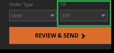 EXT extended market order type