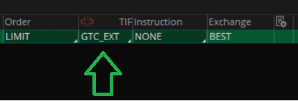 gtc ext order type