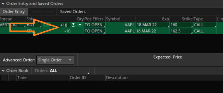 BTO vertical spread options