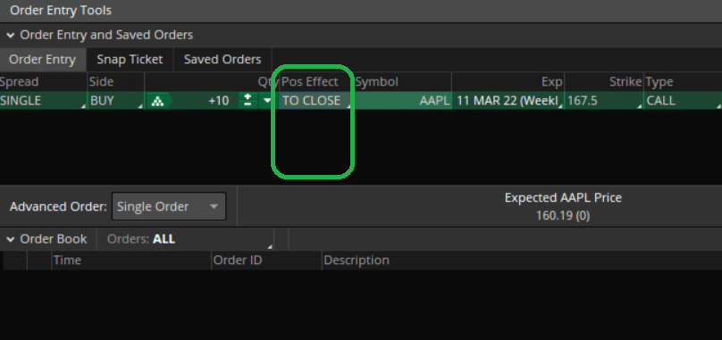 buy to close short aapl