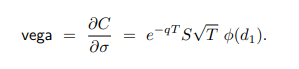 vega formula calculation